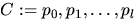 $C:=p_0, p_1, \ldots,p_l$